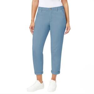 Kensie Jeans Mid Rise Girlfriend Chino Women's Size 6 Blue Ankle Length NEW